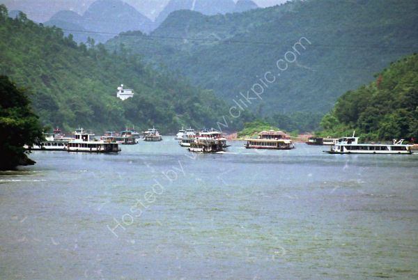 Boats in Yangshou Harbour